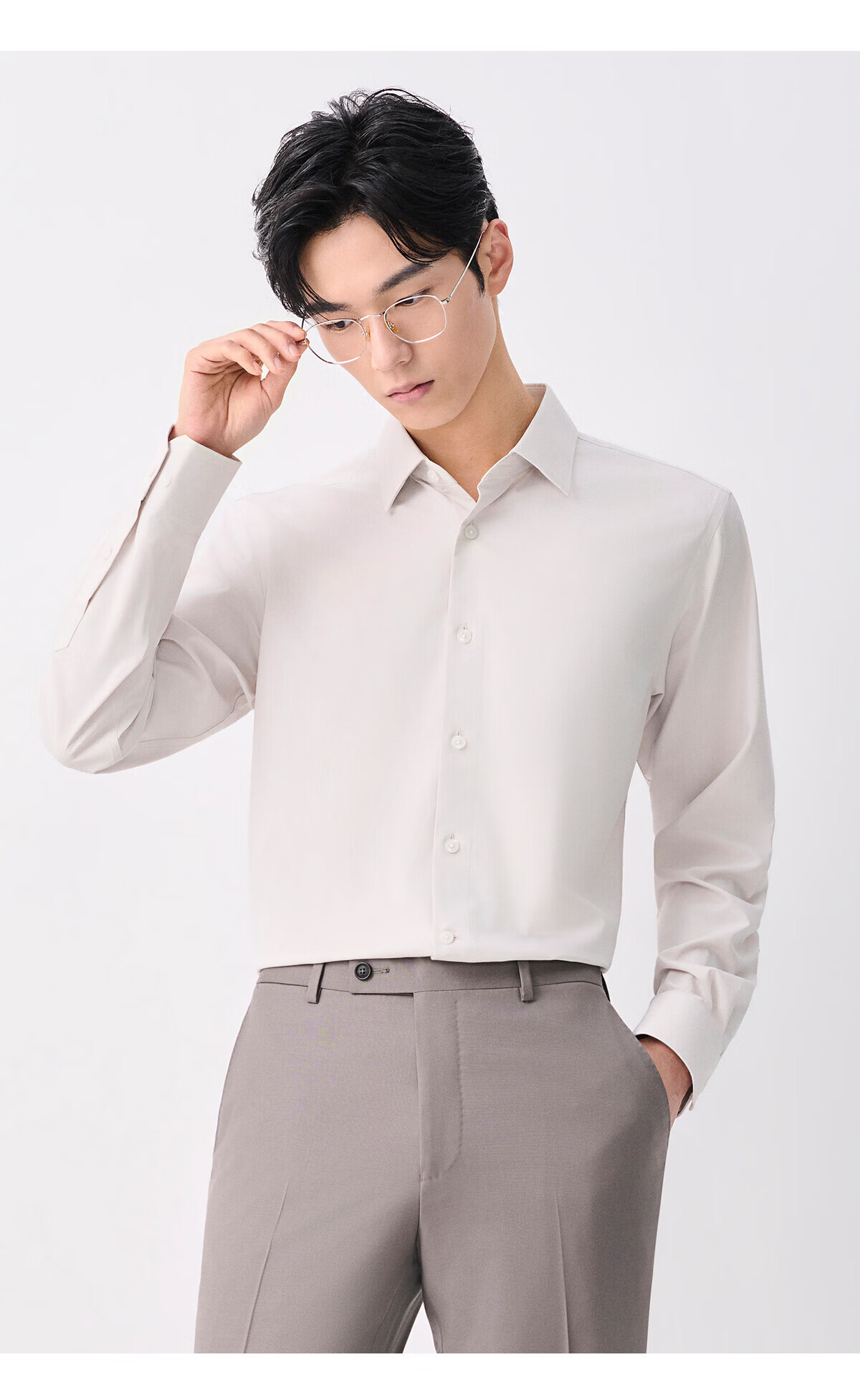 Baoxiniao Men's Cooling Long Sleeve Shirt Business Formal Wear KEBCA1103HU111 13